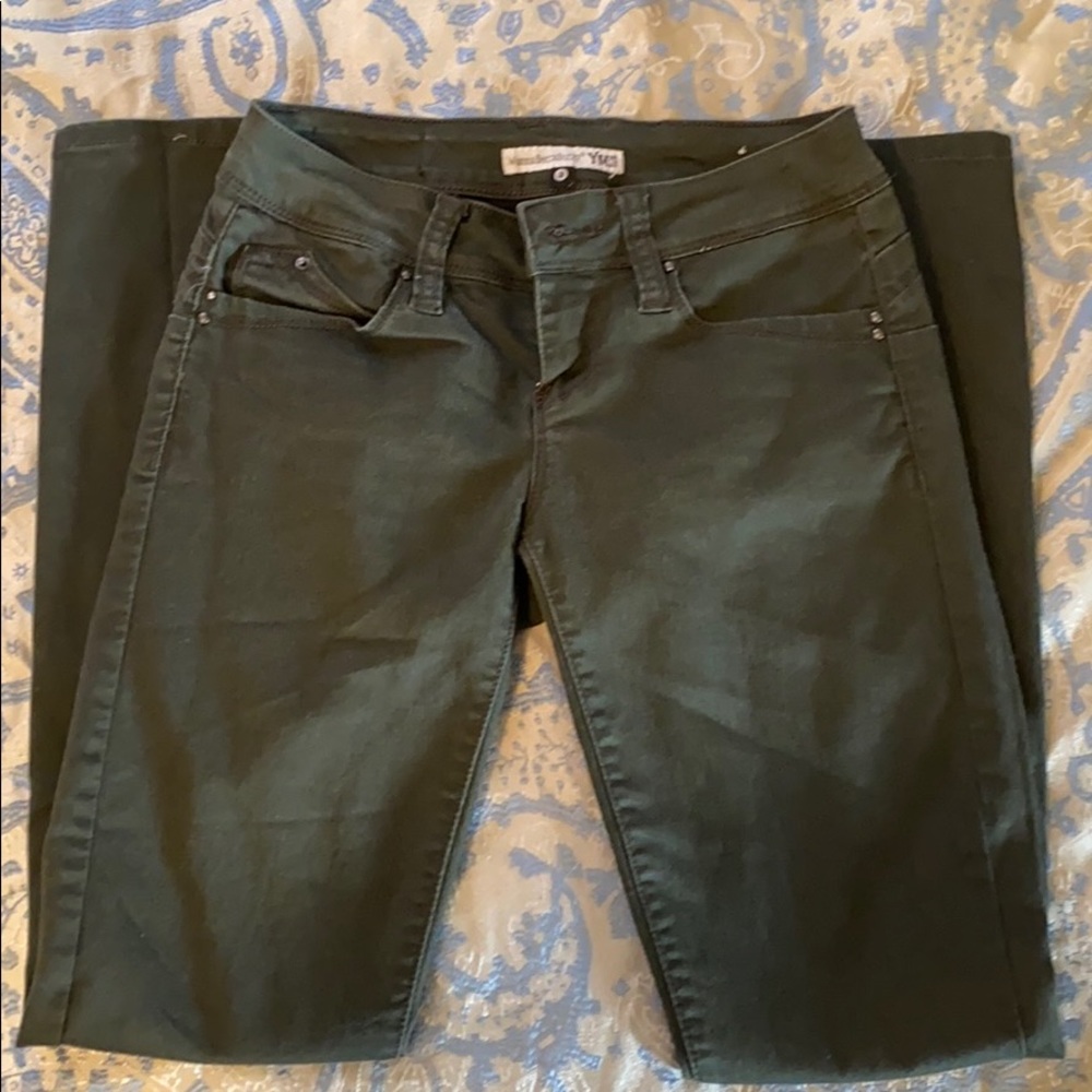 Green jeggings